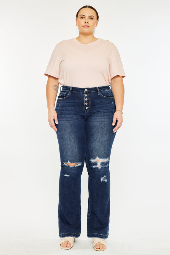 Harley Mid Rise Flare Jeans (Plus Size)