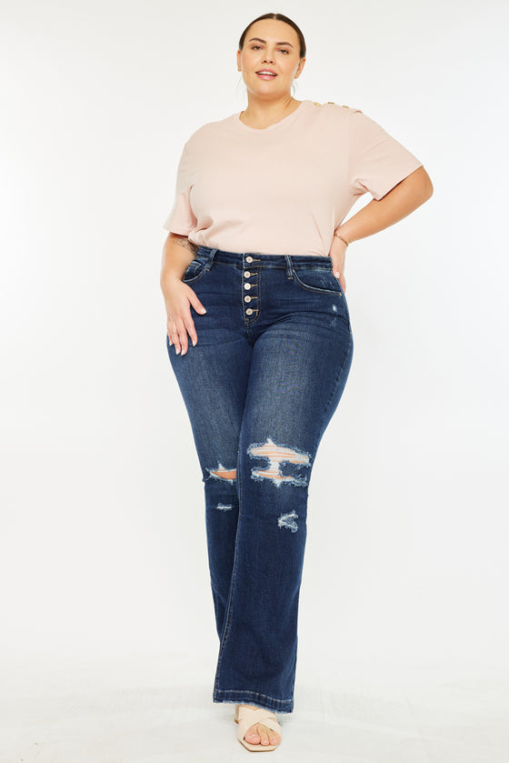 Harley Mid Rise Flare Jeans (Plus Size)