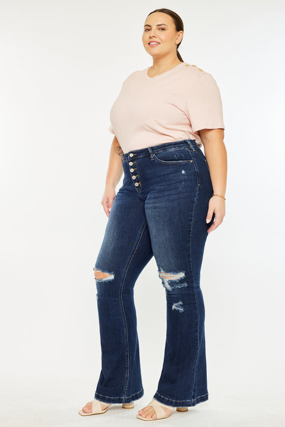 Harley Mid Rise Flare Jeans (Plus Size)