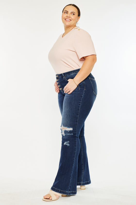 Harley Mid Rise Flare Jeans (Plus Size)