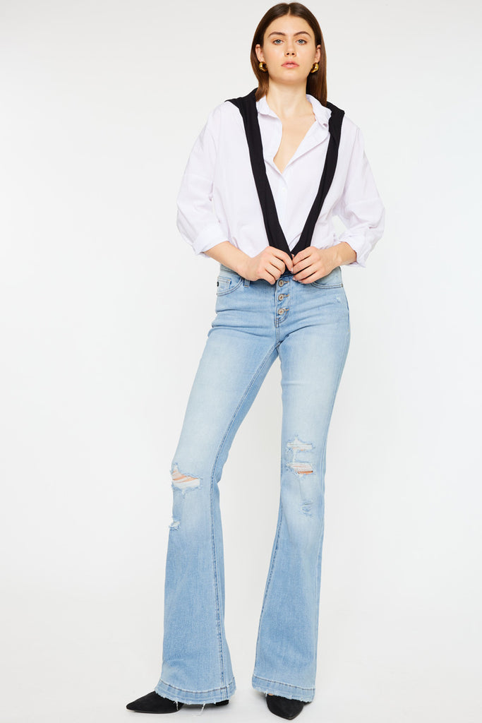 Harlowe Mid Rise Flare Jeans - Official Kancan USA