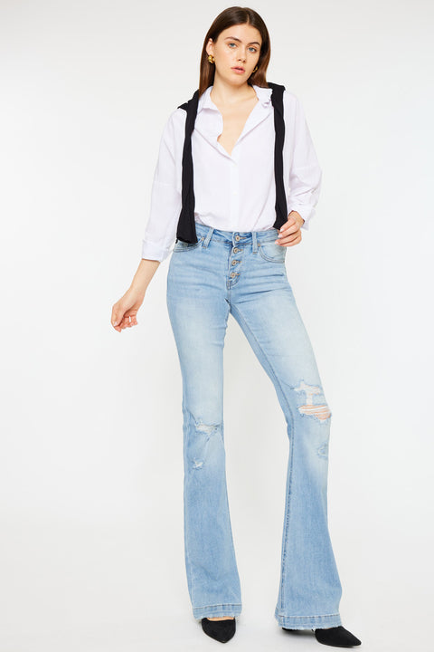 Harlowe Mid Rise Flare Jeans - Official Kancan USA