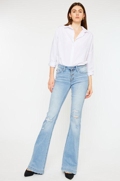 Harlowe Mid Rise Flare Jeans - Official Kancan USA