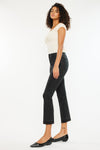 Rosé High Rise Faux Leather Kick-Flare Pants