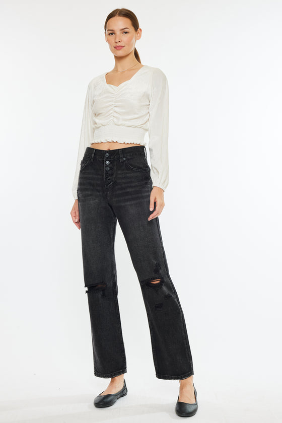 Lynne Ultra High Rise Straight Leg Jeans