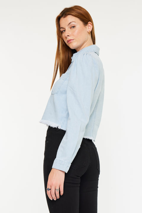 Madeline Cropped Button Down Shirt