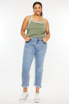 Carmelita  Mid Rise Slim Boyfriend Jeans (Plus Size) - Official Kancan USA