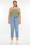 Carmelita  Mid Rise Slim Boyfriend Jeans (Plus Size) - Official Kancan USA