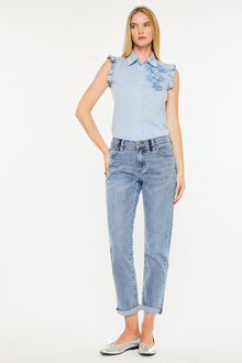  Lindsey Mid Rise Slim Boyfriend Jeans