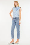 Lindsey Mid Rise Slim Boyfriend Jeans