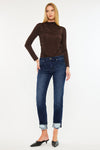 Cane Mid Rise Slim Straight Leg Jeans