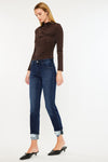 Cane Mid Rise Slim Straight Leg Jeans