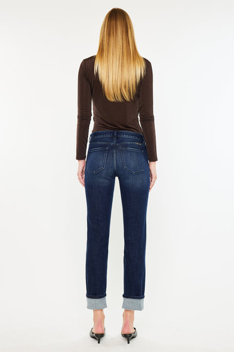 Cane Mid Rise Slim Straight Leg Jeans