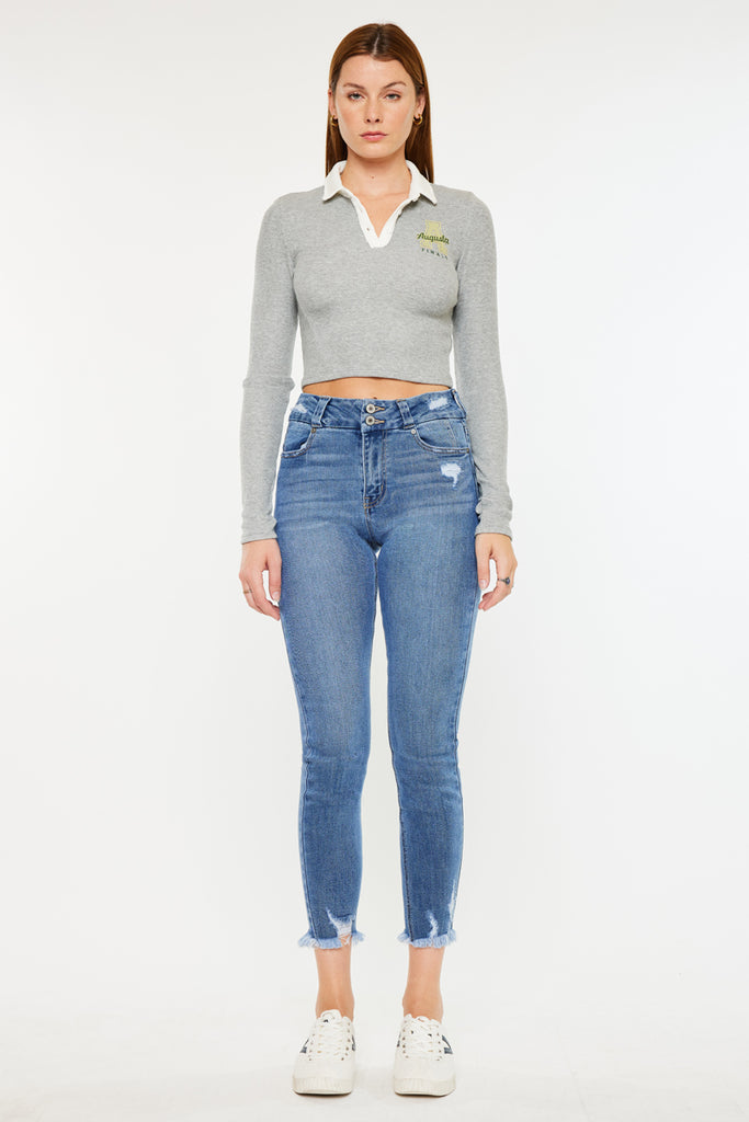 Ariana High Rise Ankle Skinny Jeans