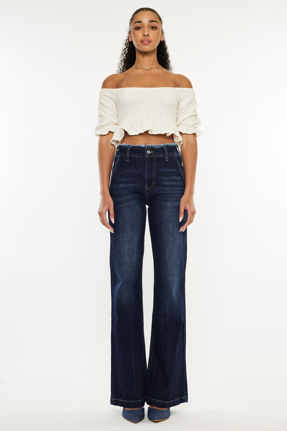 Makayla Ultra High Rise Holly Flare Jeans - Official Kancan USA