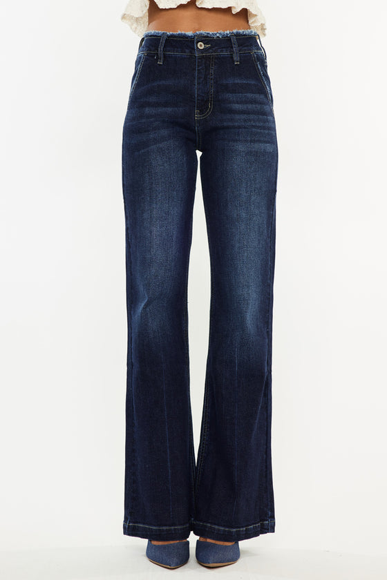 Makayla Ultra High Rise Holly Flare Jeans - Official Kancan USA