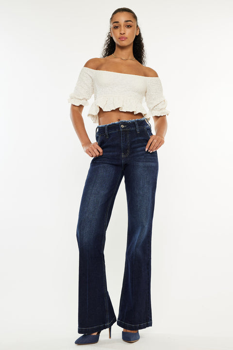 Makayla Ultra High Rise Holly Flare Jeans - Official Kancan USA