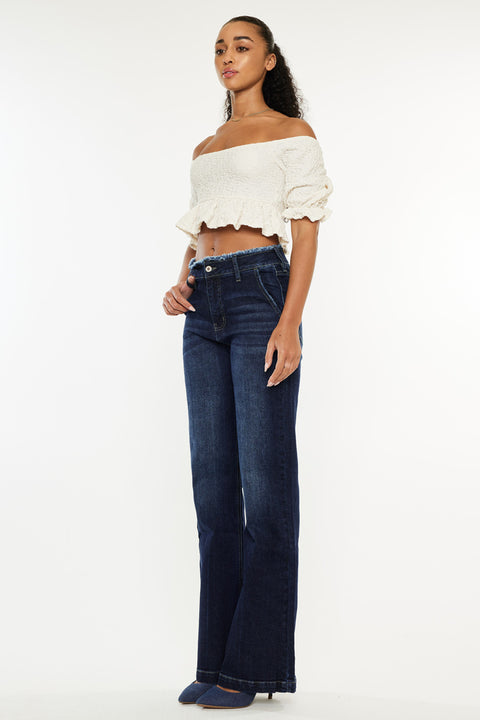 Makayla Ultra High Rise Holly Flare Jeans - Official Kancan USA