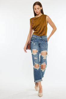  Janelle Mid Rise Boyfriend Jeans