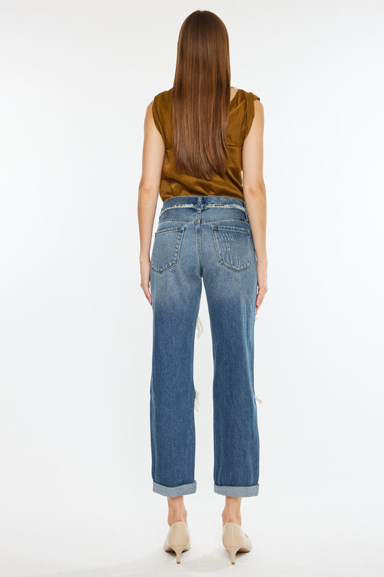 Janelle Mid Rise Boyfriend Jeans