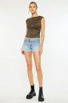 Cassie Mid Rise Belted Shorts