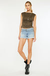 Cassie Mid Rise Belted Shorts