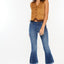 Merlie Mid Rise Cropped Flare Jeans - Official Kancan USA