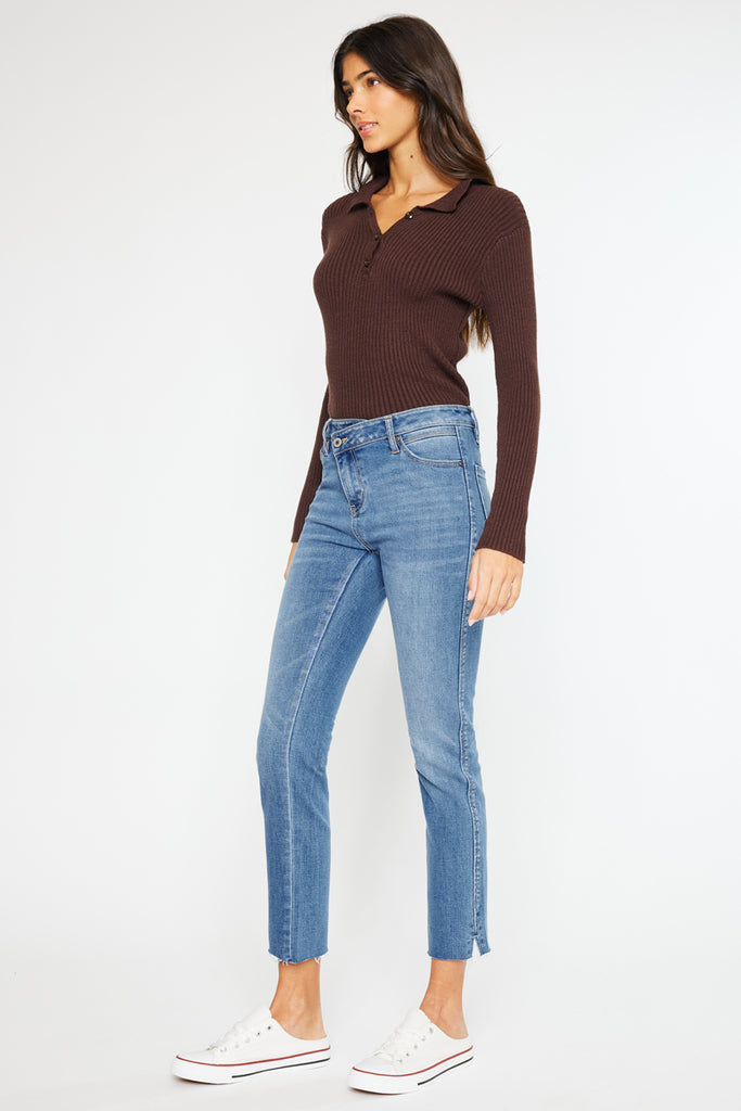 Nava High Rise Slim Straight Jeans - Official Kancan USA