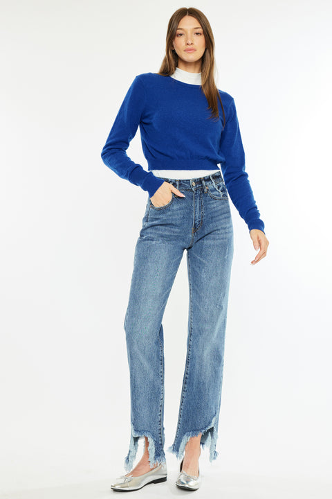 Tess High Rise Straight Leg Jeans