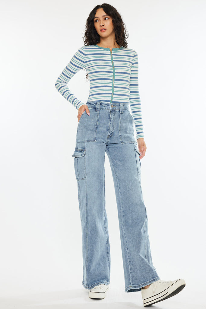 Oliwia High Rise Wide Skater Fit Jeans