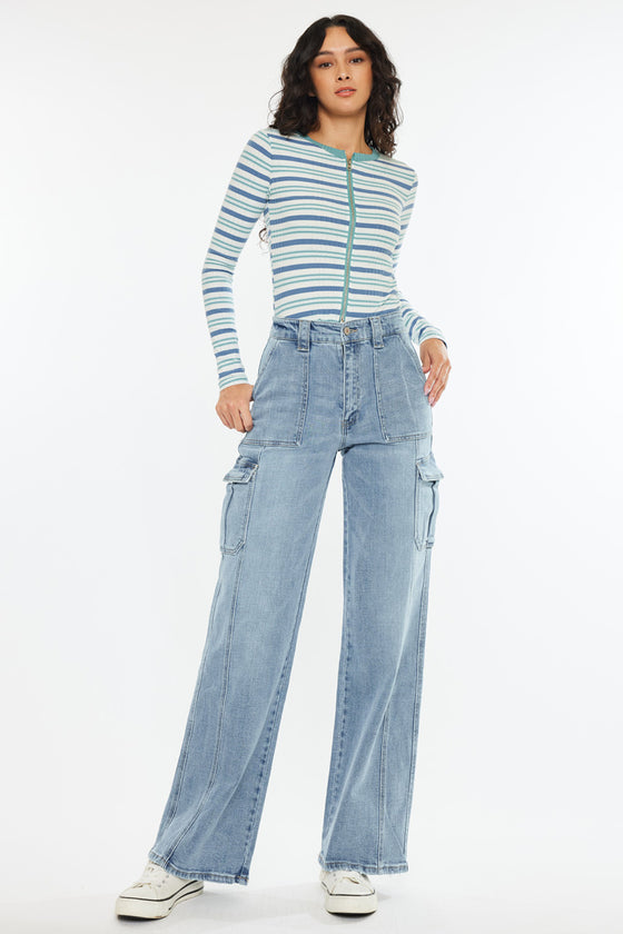 Oliwia High Rise Wide Skater Fit Jeans