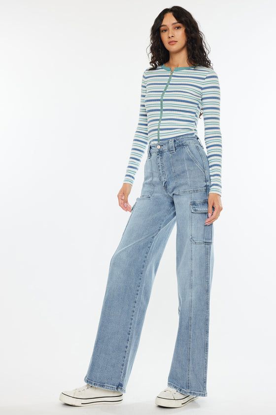 Oliwia High Rise Wide Skater Fit Jeans