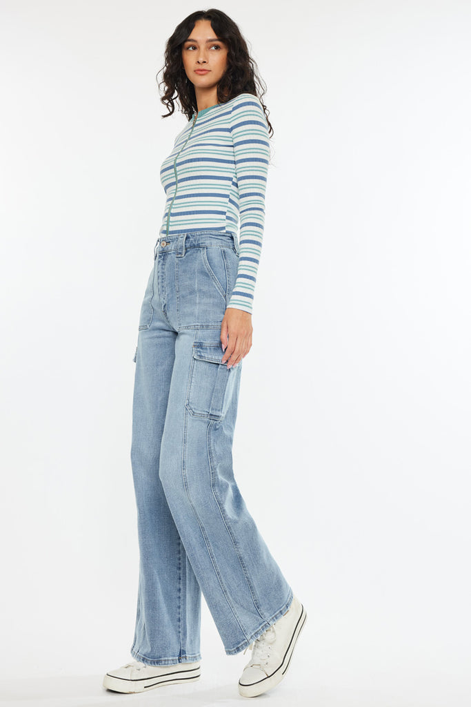 Oliwia High Rise Wide Skater Fit Jeans