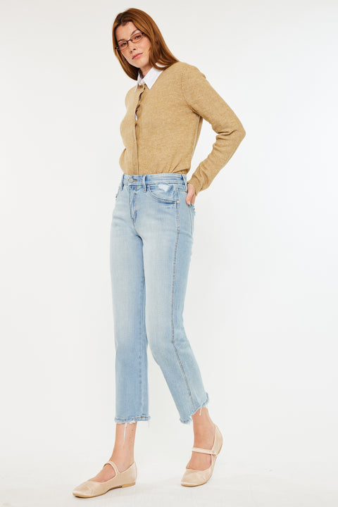 Lane High Rise Cropped Straight Leg  Jeans