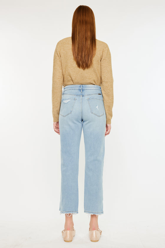 Lane High Rise Cropped Straight Leg  Jeans