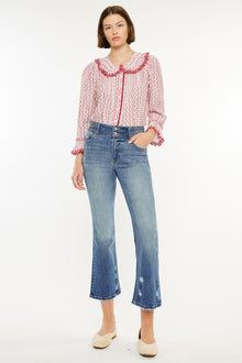  Hillary High Rise Cropped Flare Jeans - Official Kancan USA