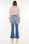 Hillary High Rise Cropped Flare Jeans - Official Kancan USA