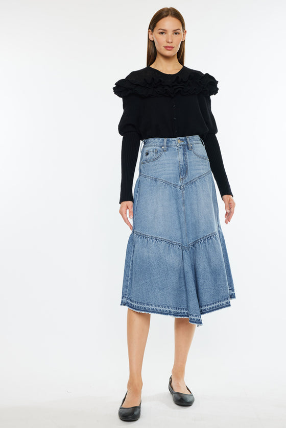 Santina Ultra High Rise Midi Skirt