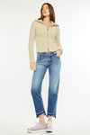 Megan Mid Rise Crop Straight Jeans