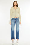 Megan Mid Rise Crop Straight Jeans