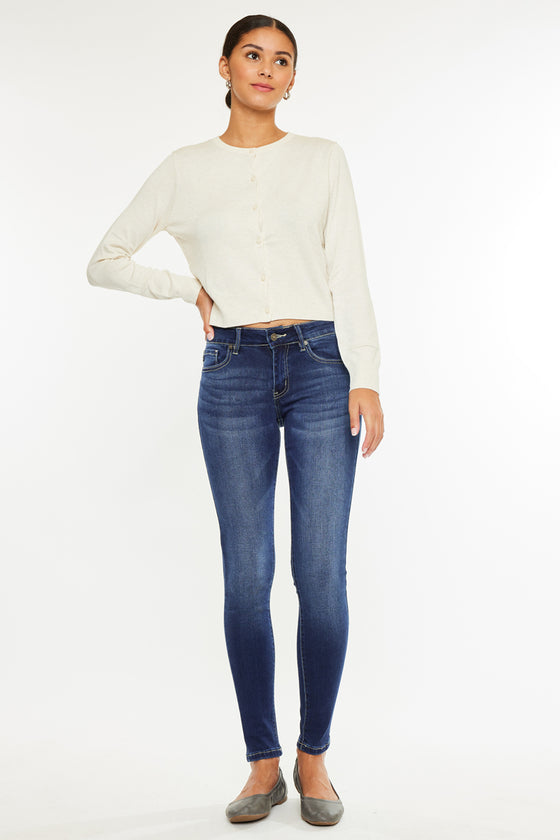 Francesca Mid Rise Super Skinny Jeans