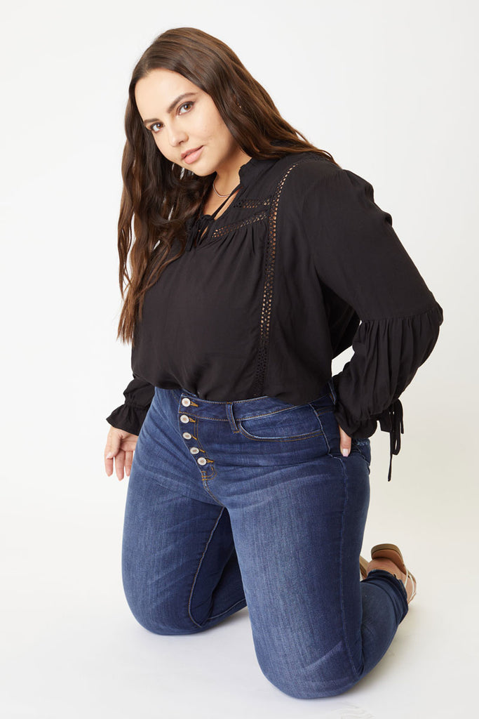 Tabetha High Rise Curvy Fit Jeans (Plus Size) - Official Kancan USA