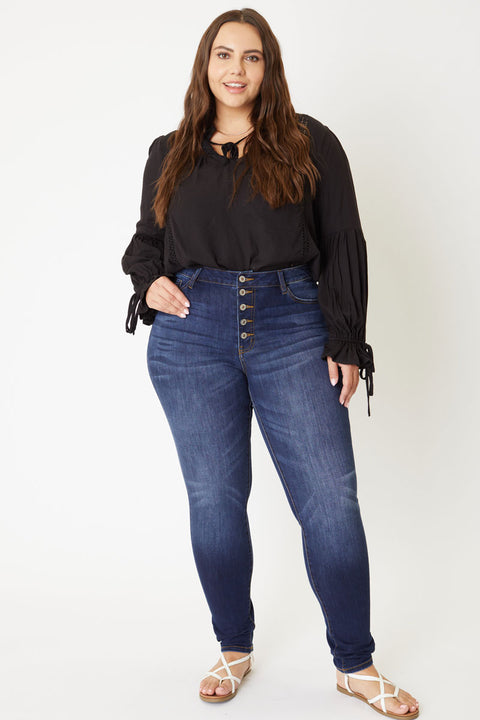 Tabetha High Rise Curvy Fit Jeans (Plus Size) - Official Kancan USA