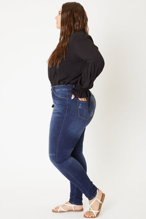 Tabetha High Rise Curvy Fit Jeans (Plus Size) - Official Kancan USA