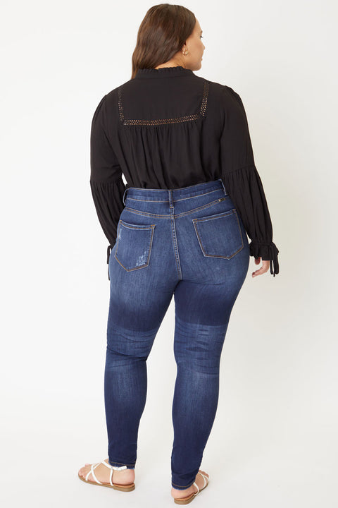 Tabetha High Rise Curvy Fit Jeans (Plus Size) - Official Kancan USA