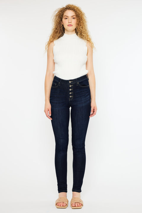 Birdie High Rise Super Skinny Jeans - Curvy - Official Kancan USA