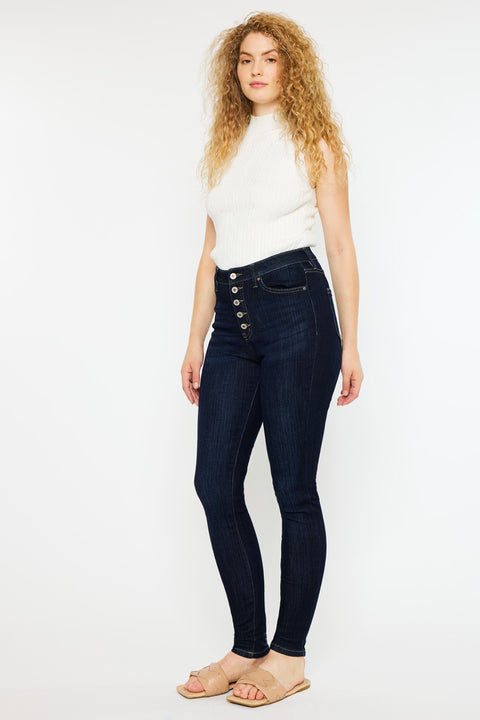 Birdie High Rise Super Skinny Jeans - Curvy - Official Kancan USA