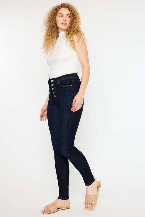 Birdie High Rise Super Skinny Jeans - Curvy - Official Kancan USA