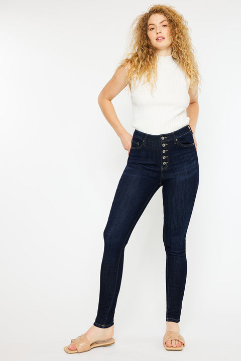 Birdie High Rise Super Skinny Jeans - Curvy - Official Kancan USA