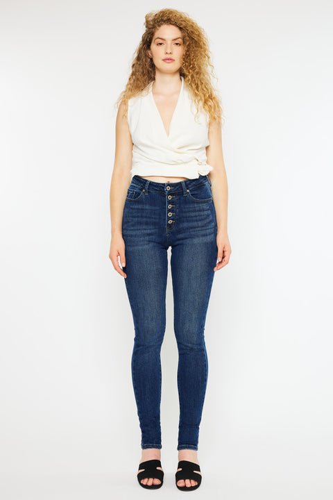 Birdie High Rise Super Skinny Jeans - Curvy - Official Kancan USA